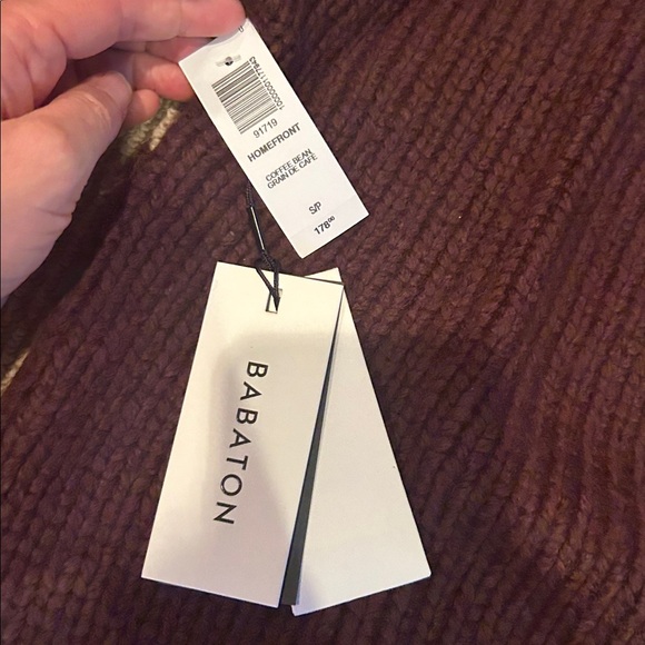 NWT Aritzia Babaton wool coffee bean Brown Knit Sweater cardigan size S-L - Picture 5 of 10